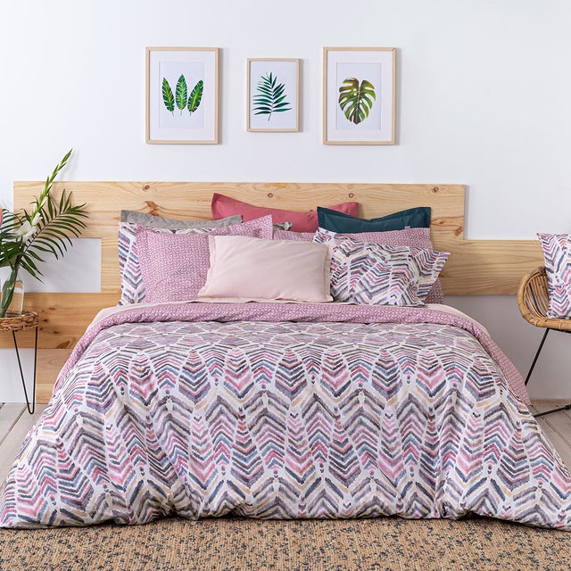 Housse de couette réversible en coton ZEYA 260x240 cm