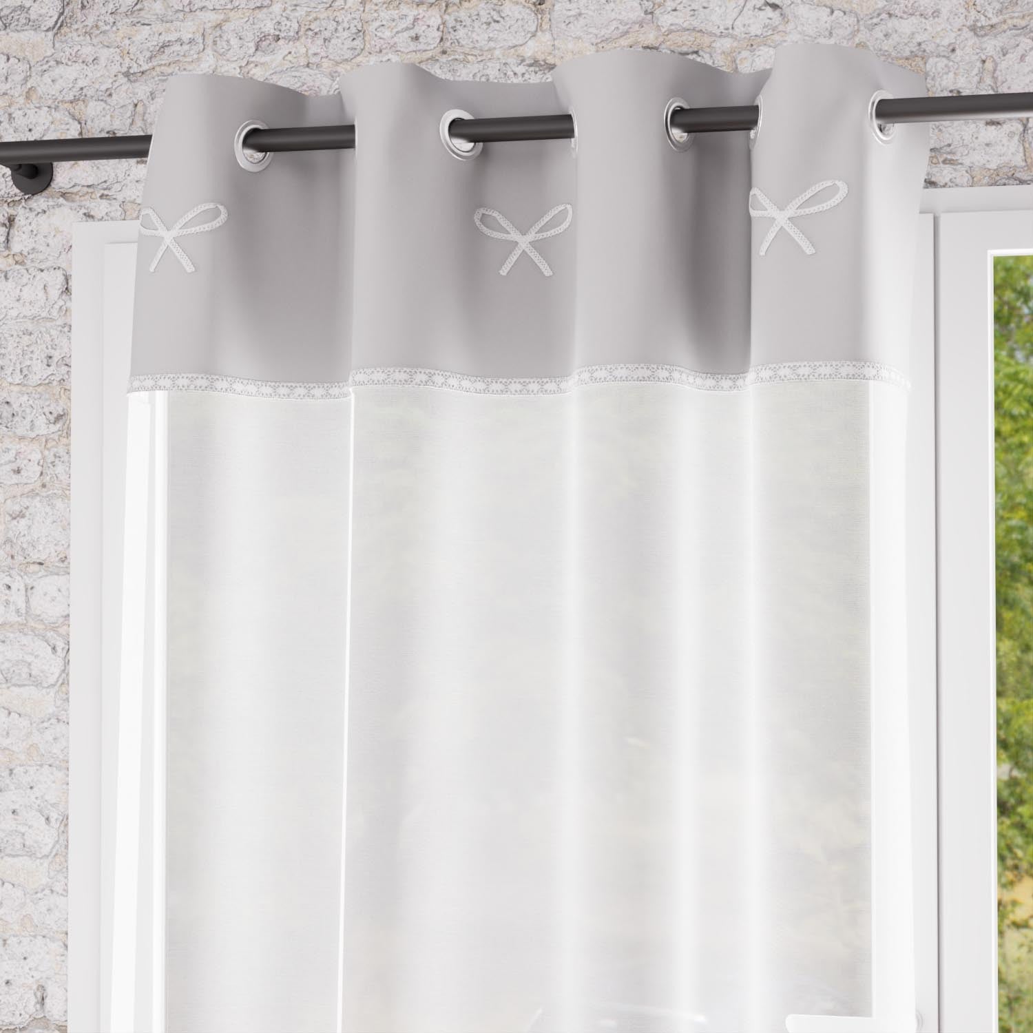 Voile à Oeillets Brodé En Coton 135x250 Cm Emilie Gris Par Soleil D Ocre Leroy Merlin Voile à Oeillets Brodé En Coton 135x250 Cm Emilie Gris Par Soleil D Ocre Leroy Merlin