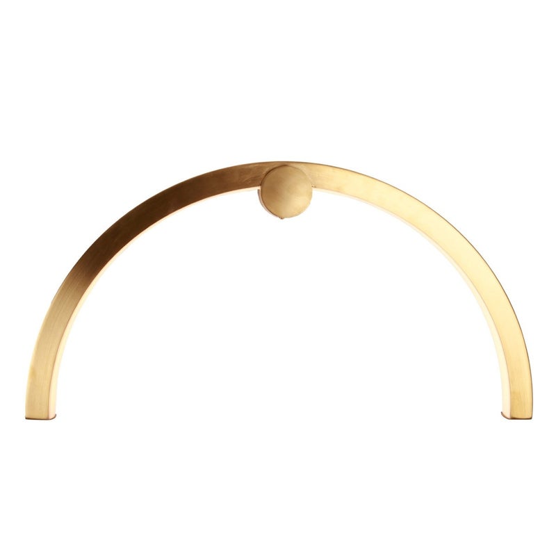 Kinkiet ścienny Trio Arc złoty szczotkowany LED 16W 3000K 1280lm wym: 30 x 60 x 11 cm metal IP44 Maxlight