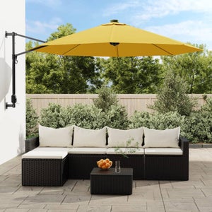 VidaXL Ombrellone Doppia Testa Nero 316x145 Cm – Con Base A Sacco Sabbia - 3