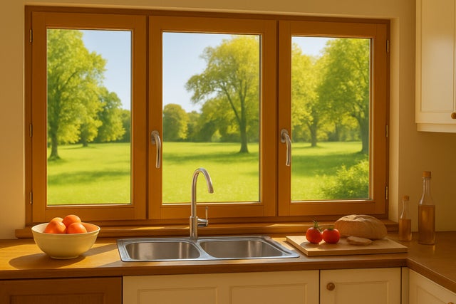 Fenetre Bois 3 Vantaux H125 X L180 Cm Côte Tableau Gd Menuiseries