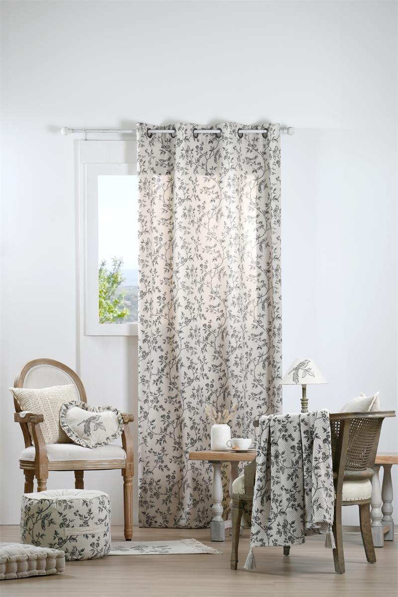 Pouf en coton CLARINE, Ø 40 cm, STOF - 3