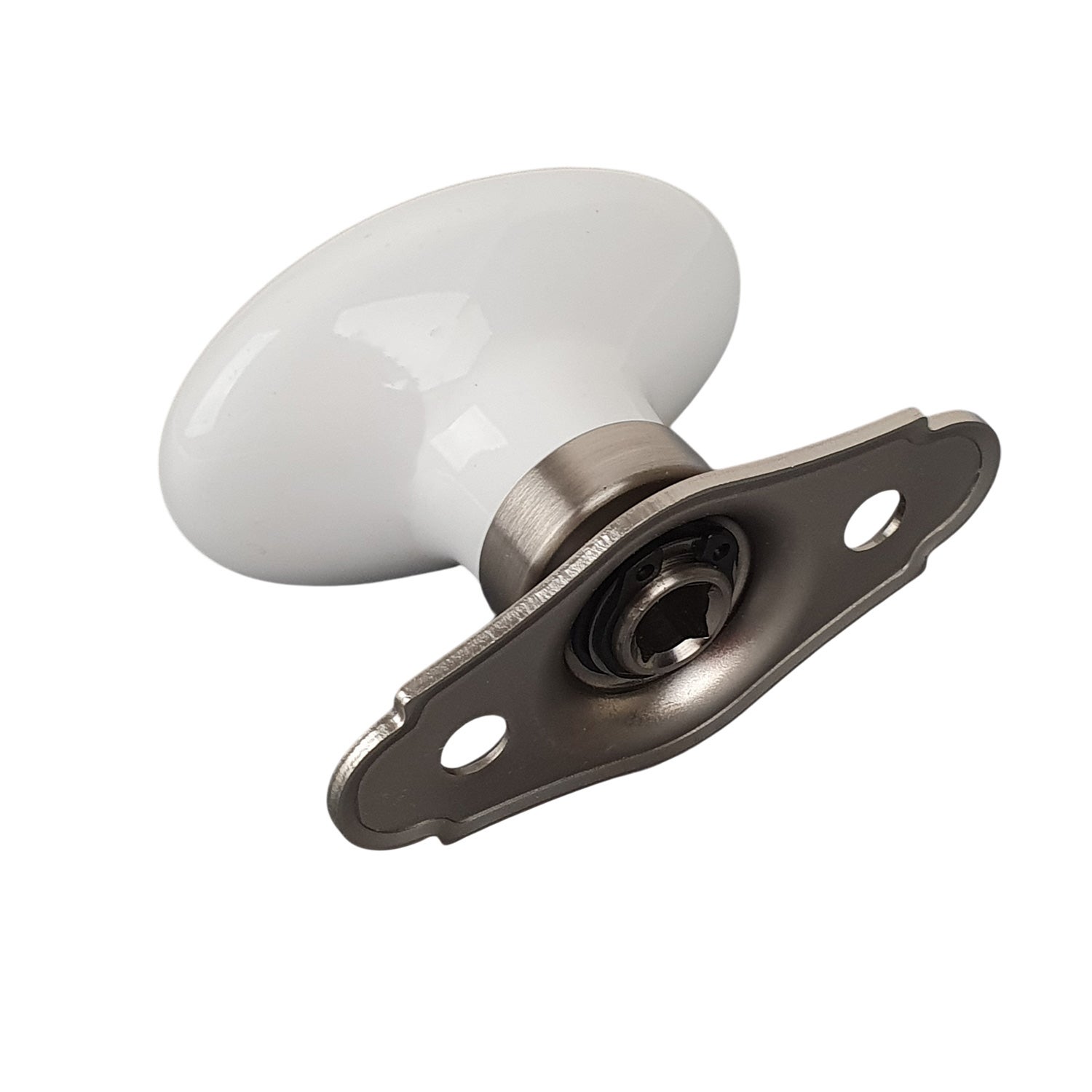 Poignée de fenêtre crémone OLIVE, Porcelaine et Nickel mat, Cottage Chic - 5