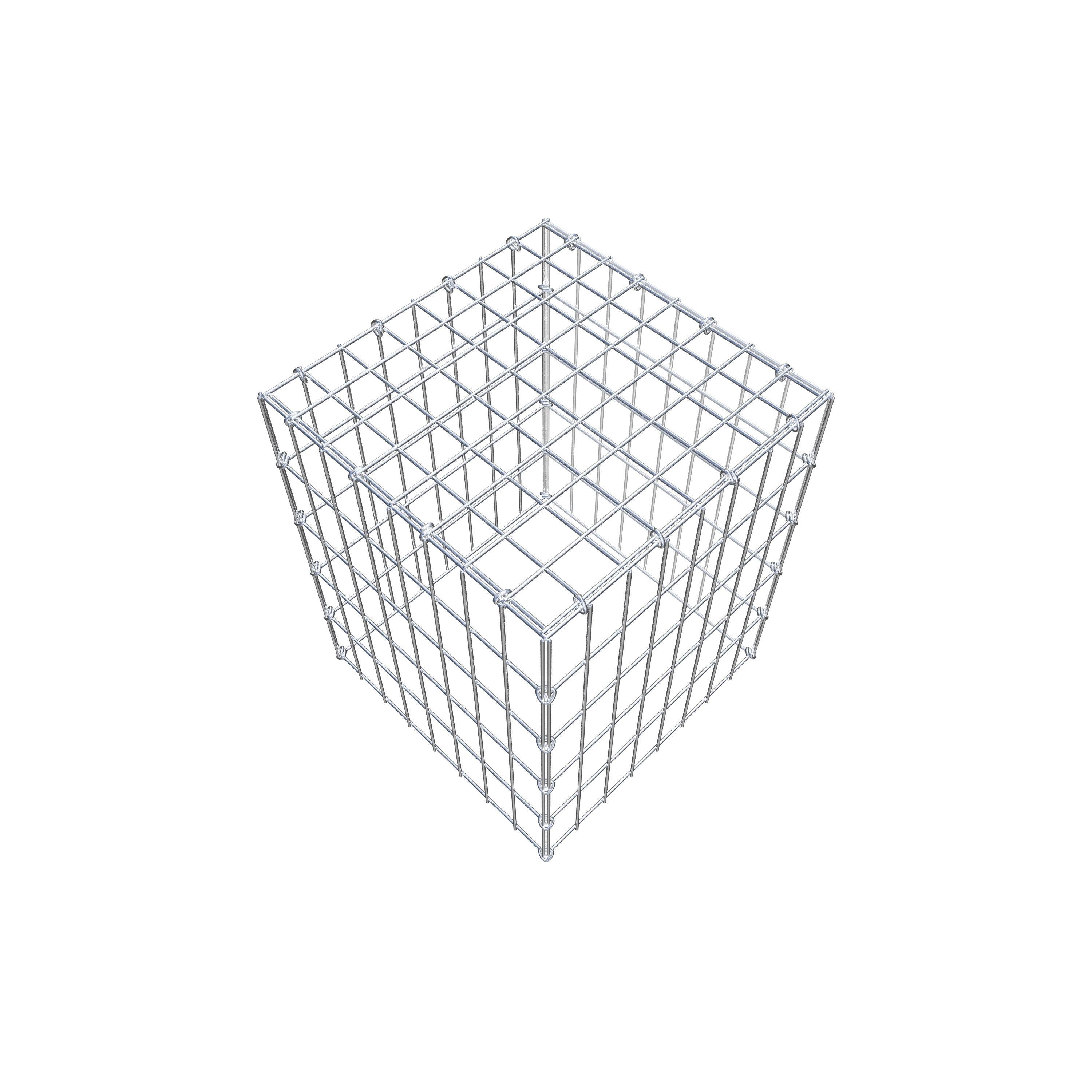Gavión para apilar en acero galvanizado 50x40x40cm (LxAxP), malla 5 x 10cm, Anillo en C, sin rejilla inferior - 4