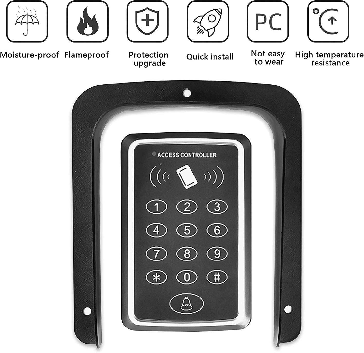 1 x housse de pluie pour sonnette extérieure, acier inoxydable durable, adapté aux prises extérieures, sonnette extérieure sans fil - 3
