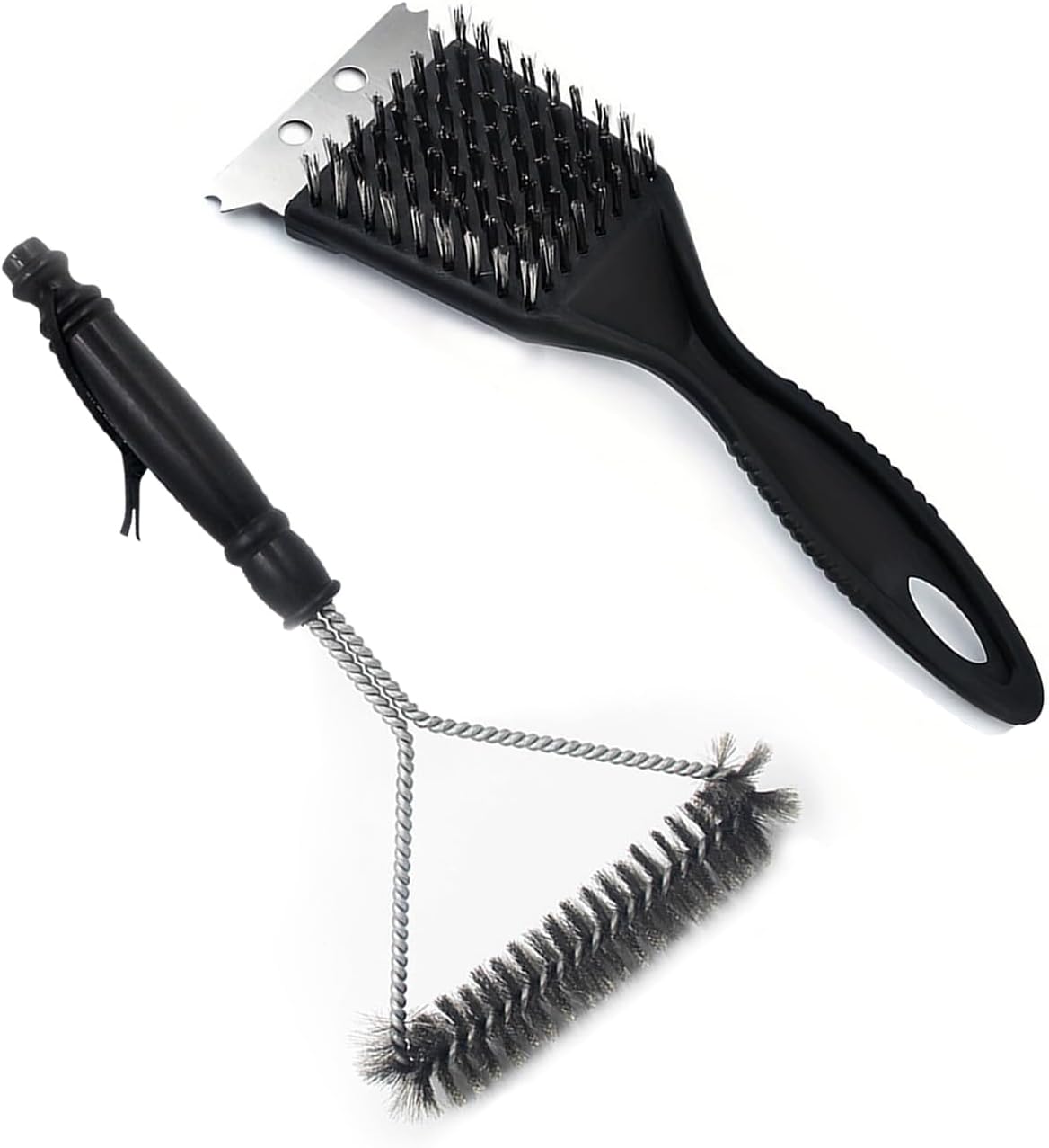 PCS Brosse de Nettoyage pour Barbecue 2 w 1 - Szczotka druciana ze stali nierdzewnej + wielofunkcyjna szczotka do grilla