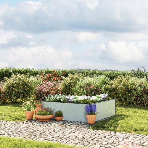 119 x 119 x 39 cm Grzadka podwyzszona, aluminium anodowane