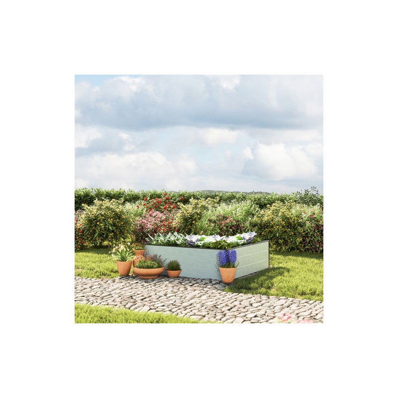 119 x 119 x 39 cm Grzadka podwyzszona, aluminium anodowane