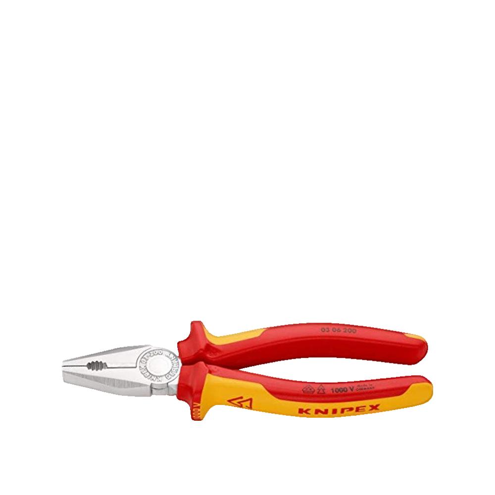 Uniwersalne szczypce izolowane Knipex VDE 200 mm Rękojeść wielokomponentowa chromowana