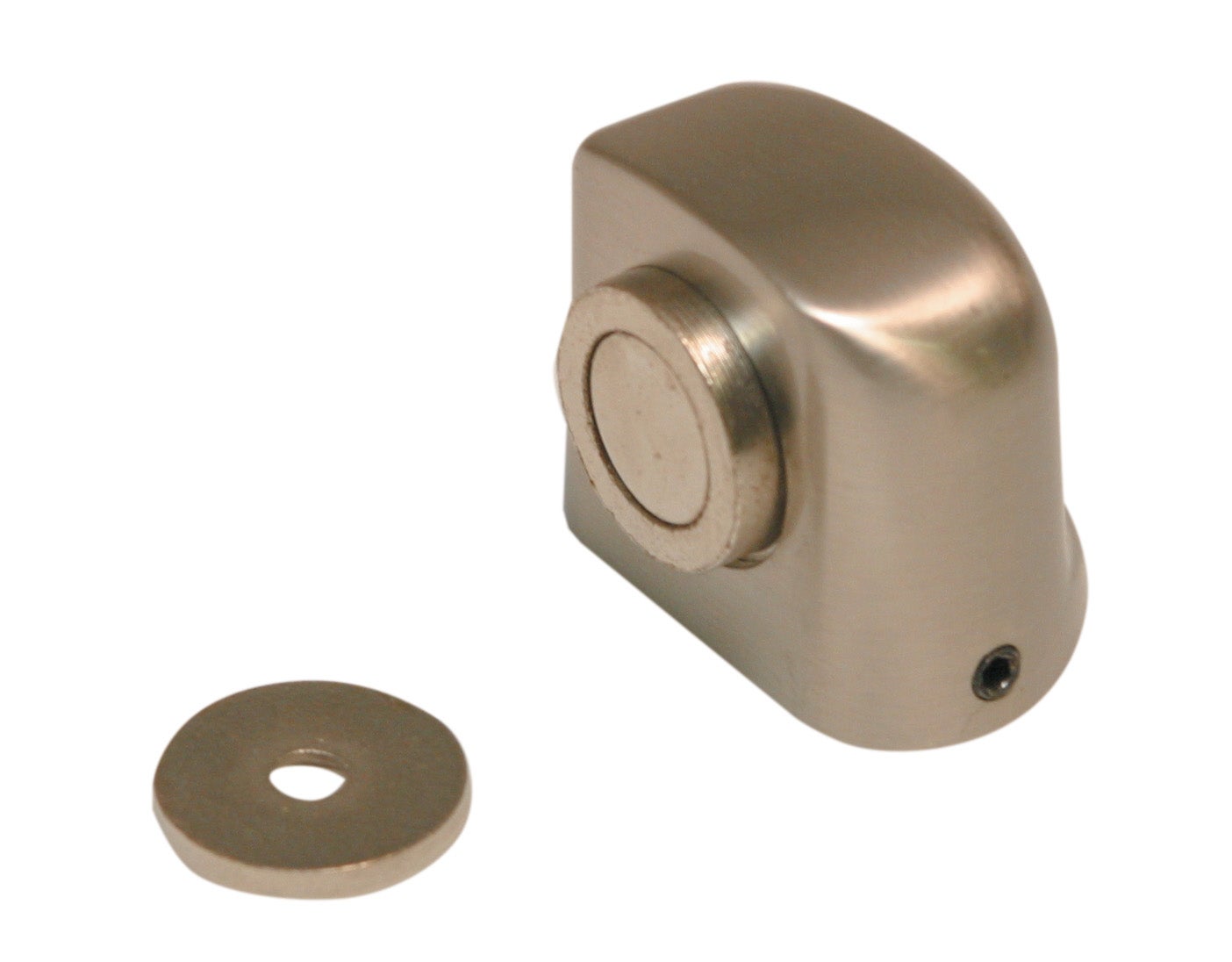 Tapones De Puerta, Topes Magnéticos Adhesivos Para Puerta Con Parachoques De Goma, Soporte De Imán De Acero Inoxidable Cepillado, Protector De Pared, Sin Taladro, Topes De Puerta Para Piso, Paquete De