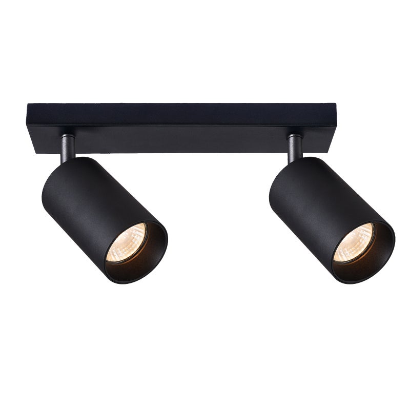 Listwa reflektorowa natynkowa listwa Malga 2 Black spot 2xGU10 czarny EDO777348 EDO SOLUTIONS