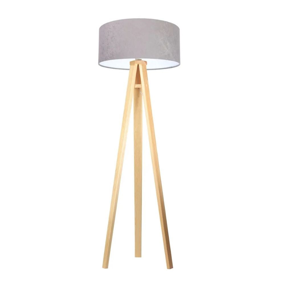 Lampa stojąca HOME 50 szara/biała/sosna