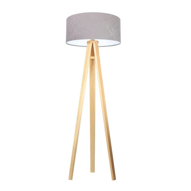 Lampa stojąca HOME 50 szara/biała/sosna