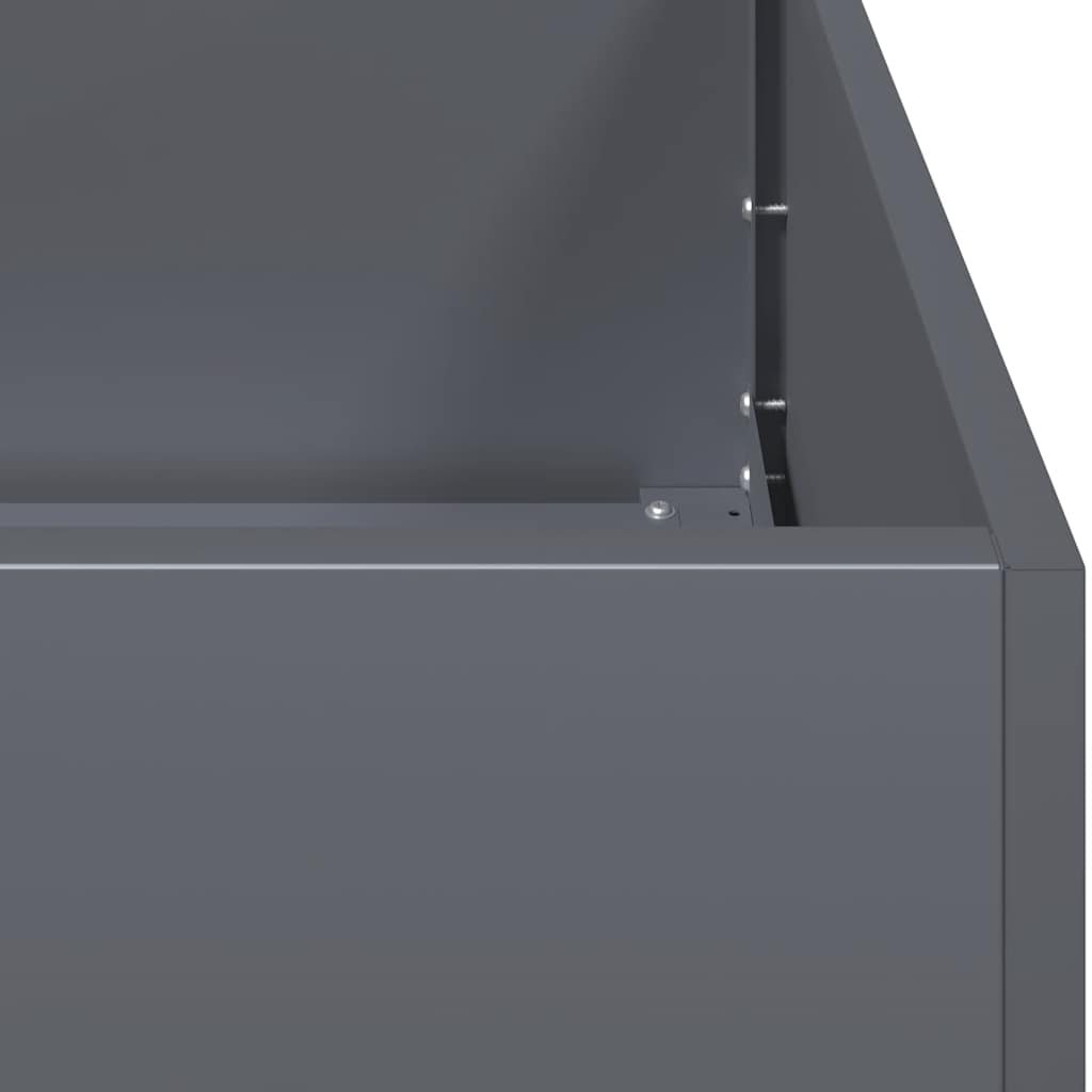 Jardinière anthracite 280x40x40 cm acier laminé à froid vidaXL - 7