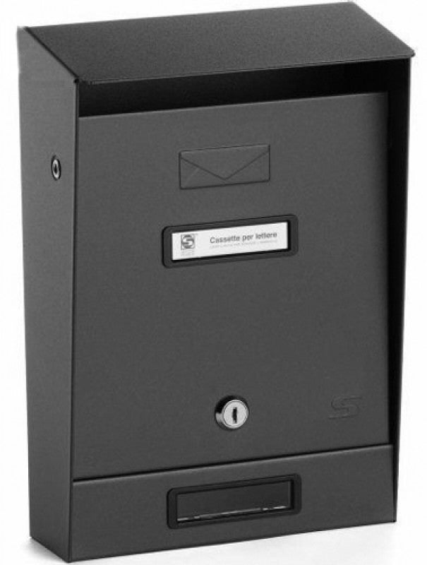 Cassetta Postale Orizzontale Sterling MB24BK - Nero, Dimensioni 358x125x250 Mm, Per Edifici Multi-occupazione E Banche