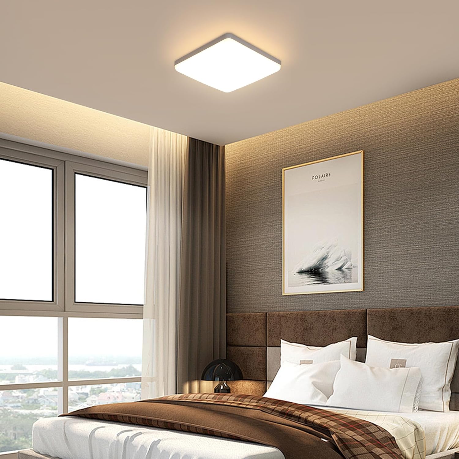 Plafoniera a LED 4300lm 36W 37CM Bianco Caldo Ultra Sottile Plafoniera a LED 4300lm 36W 37CM Bianco Caldo Ultra Sottile