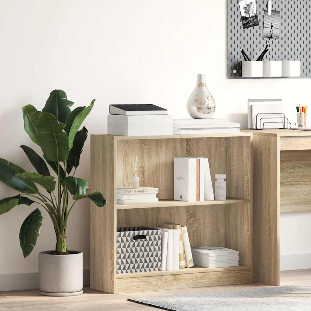 Regał biblioteczny Sonoma Oak 80x24x75 cm Drewno klejone vidaXL