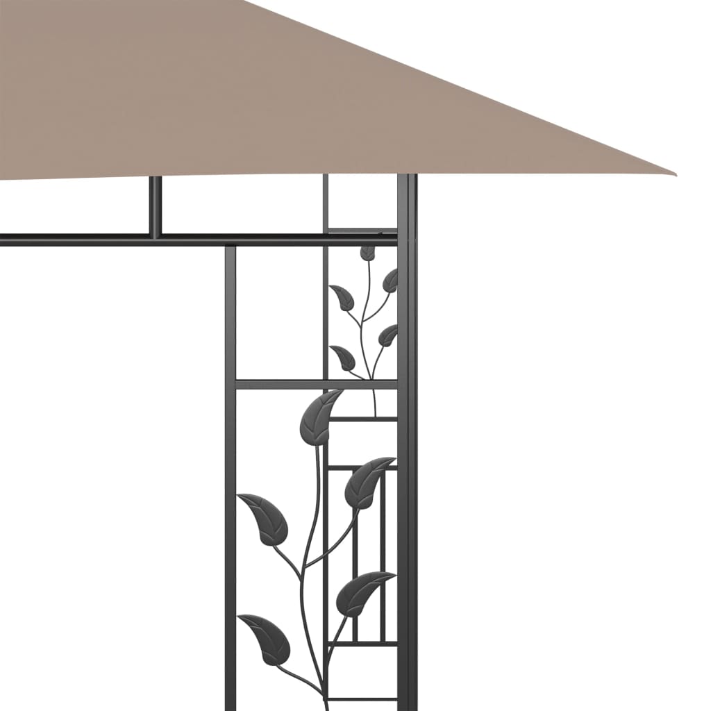 Tonnelle de jardin avec moustiquaire 4x3x2,73 m Taupe 180 g/m² CFW842282 - 5