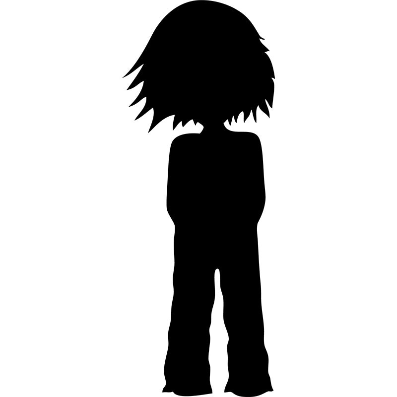 Adesivo ardesia Silhouette ragazza - Sticker adesivo - adesivi murali - 150X55cm - 2