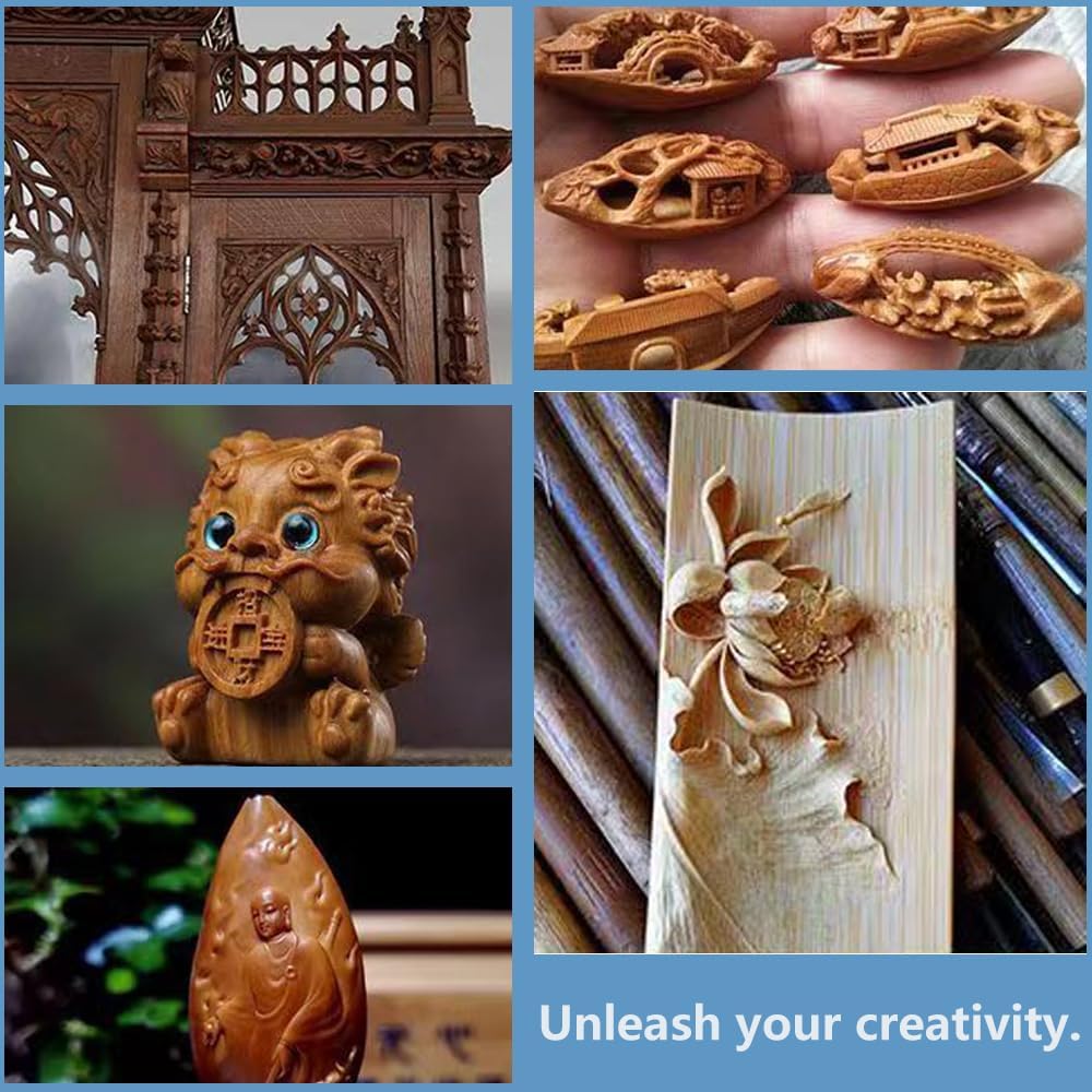 Lot de 6 forets de sculpture sur bois pour outil rotatif Dremel - Accessoires de perceuse de gravure - Outil de meulage du bois avec tige de 3 mm - 5