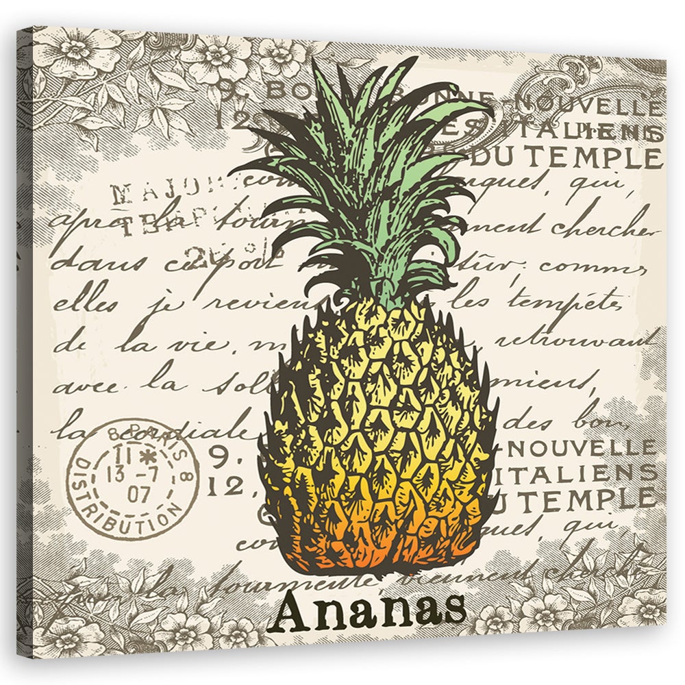 Obraz, Ananas vintage 40x40