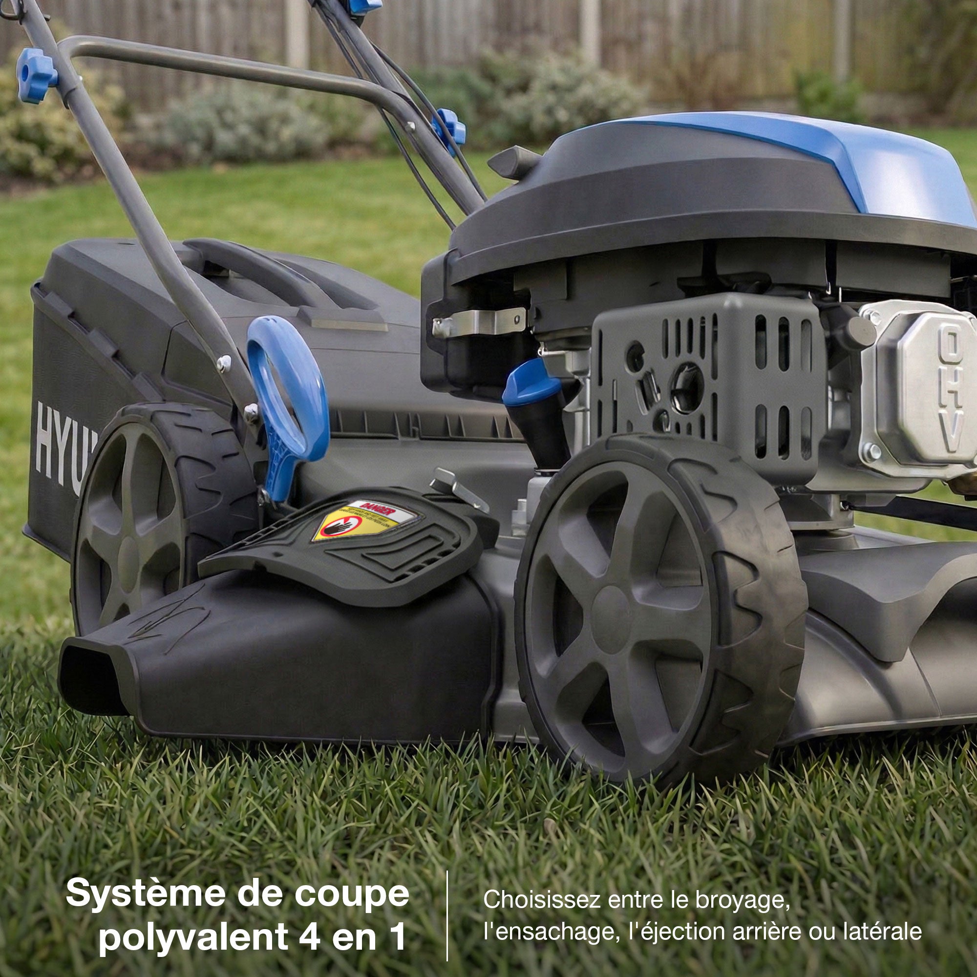Hyundai Tondeuse à Gazon Thermique Autotractée 43 cm 139 cm3 4-en-1 Mulching - 3