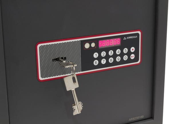 HMF Cassaforte Da Armadio Con Serratura A Doppia Aletta - 50x35x31 Cm, Anthracite - Foto 1