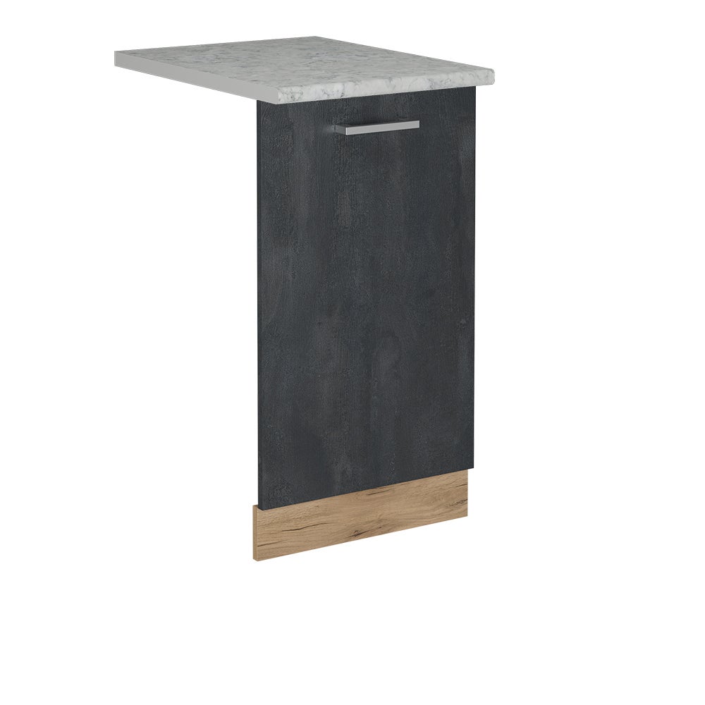 Vicco Panel przedni zmywarki R-Line, Czarny beton, 45 cm , BP Marmur