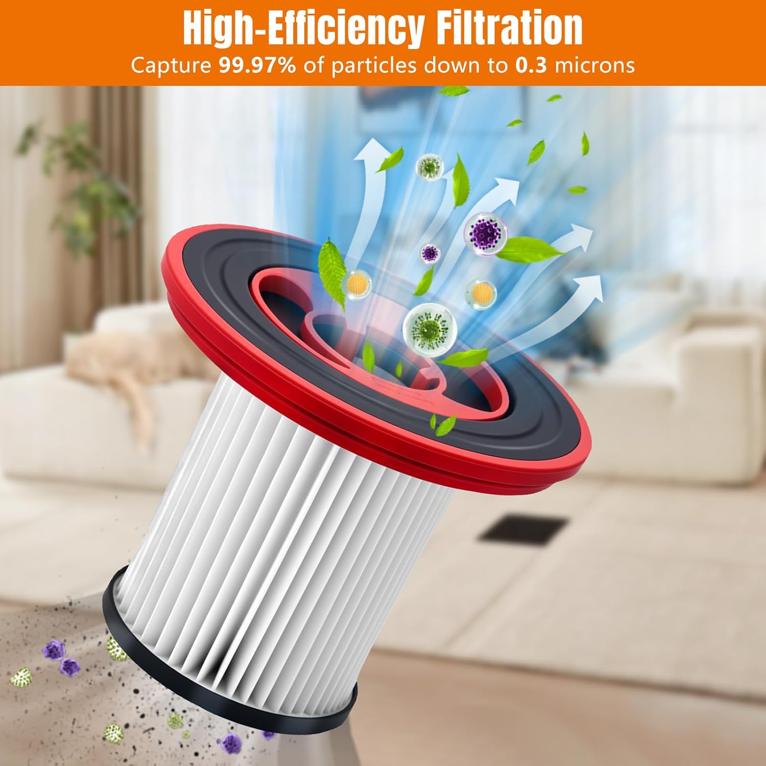 Lot de 2 filtres 12040193 pour aspirateur sans fil Bosch Unlimited Serie 7 BKS711XXL BBS711W BBS712A BCS711GB BKS711MALL, filtre HEPA lavable - 3