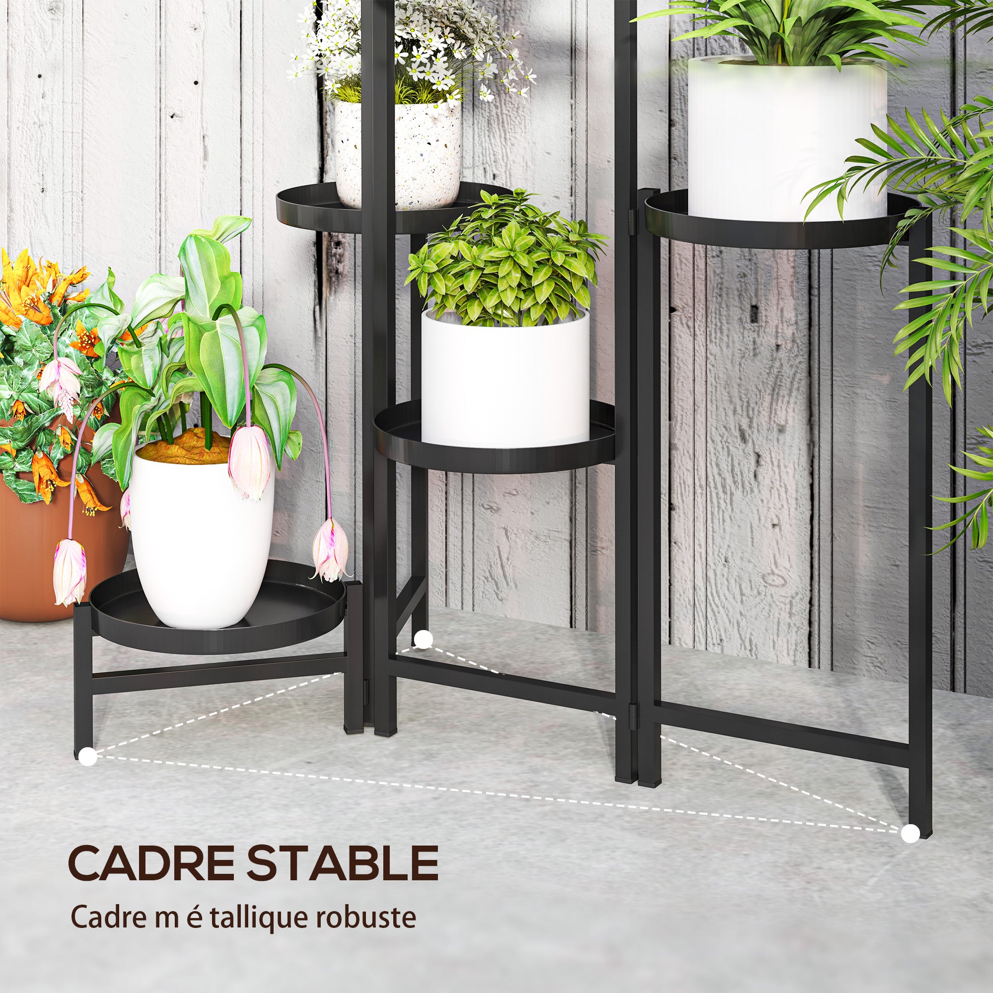 Support pour plantes Métal Outsunny - 7