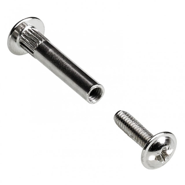 Lot de 10 vis d'assemblage acier nickelé HETTICH, l. 28mm à 38 mm