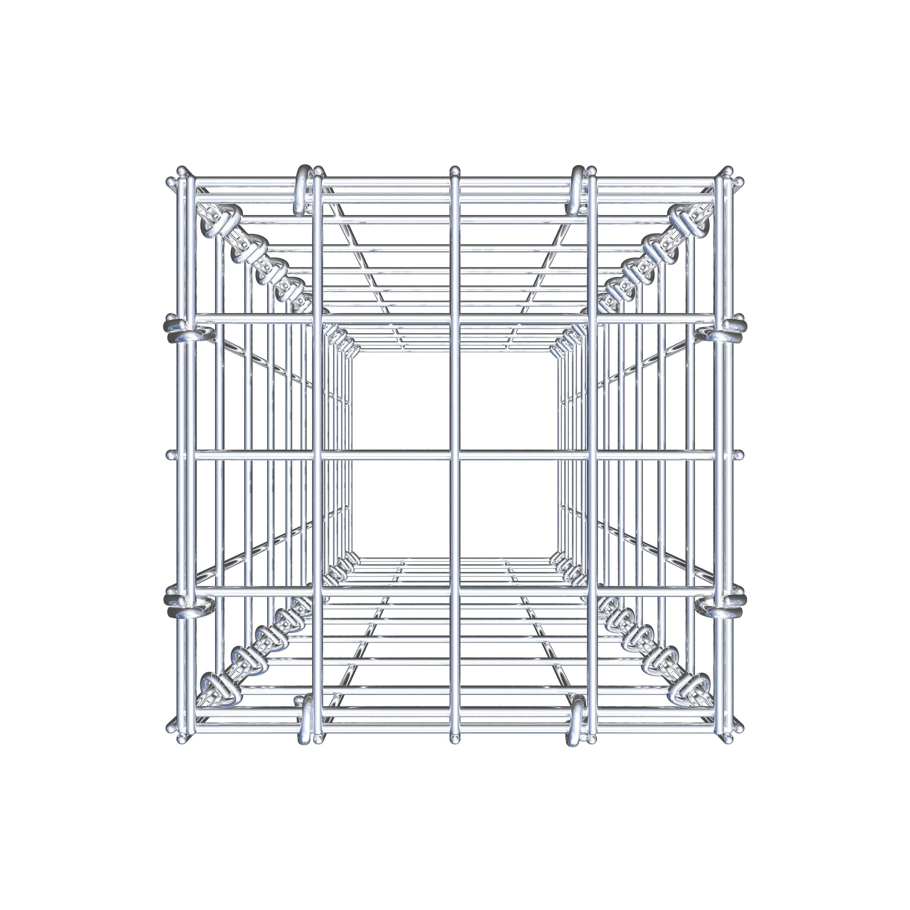 Gavión para apilar en acero galvanizado 100x20x20cm (LxAxP), malla 5 x 10cm, Anillo en C, sin rejilla inferior - 5