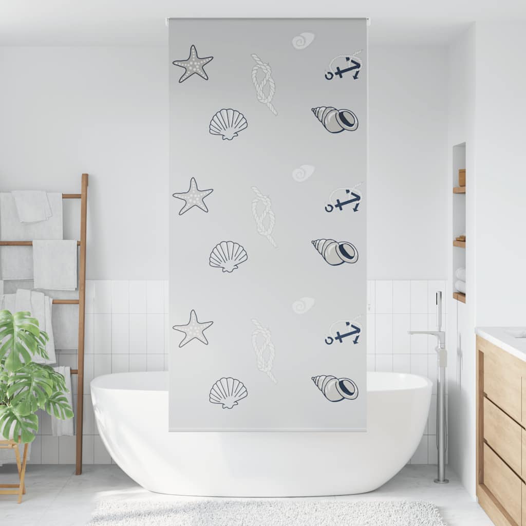 Roleta zwijana prysznicowa z tkaniny 90x240 cm szerokość 86 cm