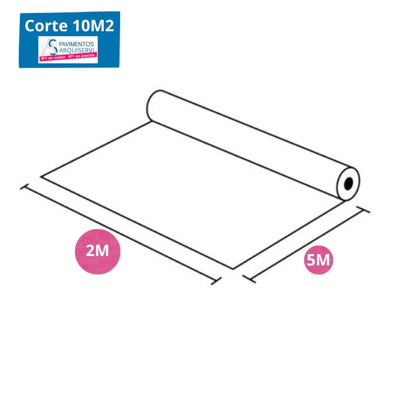 Arquiservi - Rolo 2X5 (10M2) Piso vinílico cortado Carvalho Cali 636. Resistente à água e fácil de instalar - 3