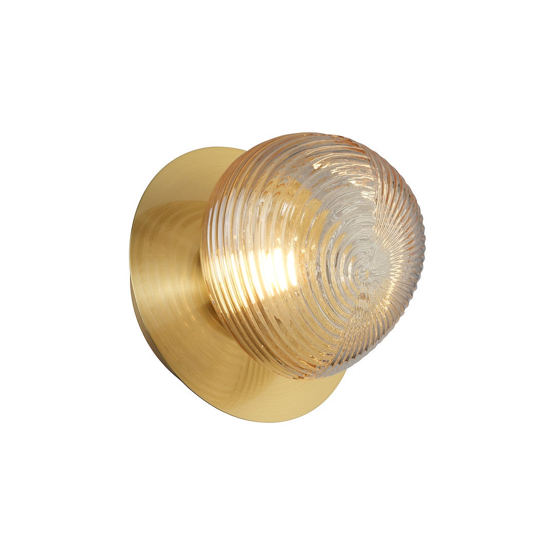 Applique murale dorée verre strié LED 3W Bolla Milagro | Leroy Merlin