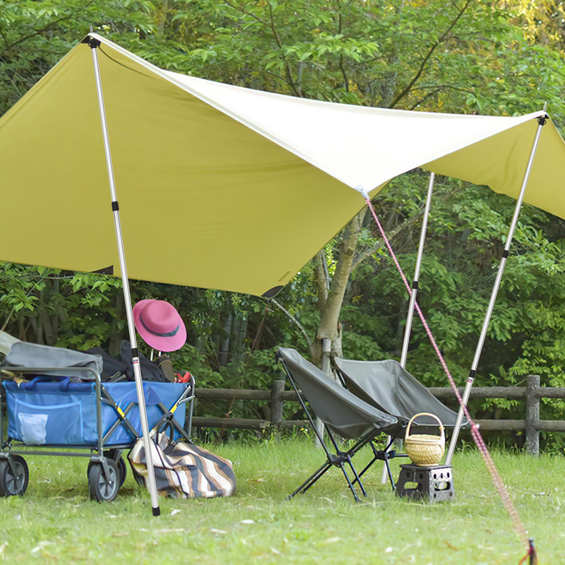 4x Poteau de tente mât de tente mât de tarp forte résistance au vent 87-234cm - 9