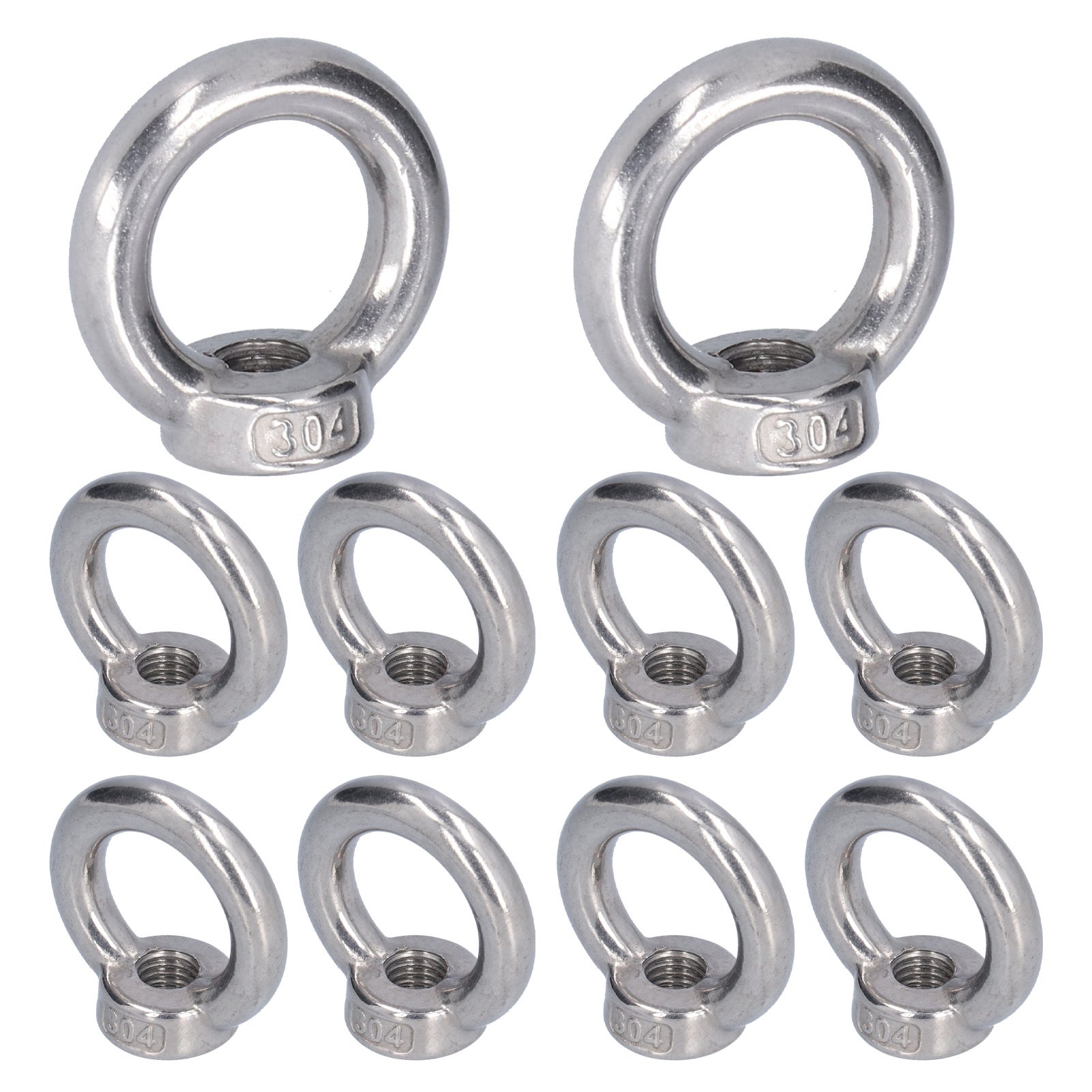 Lot 10 écrous Dôme Inox A2/70 - Tailles M3 M4 M5 M6 M10 M12, Norme DIN 1587