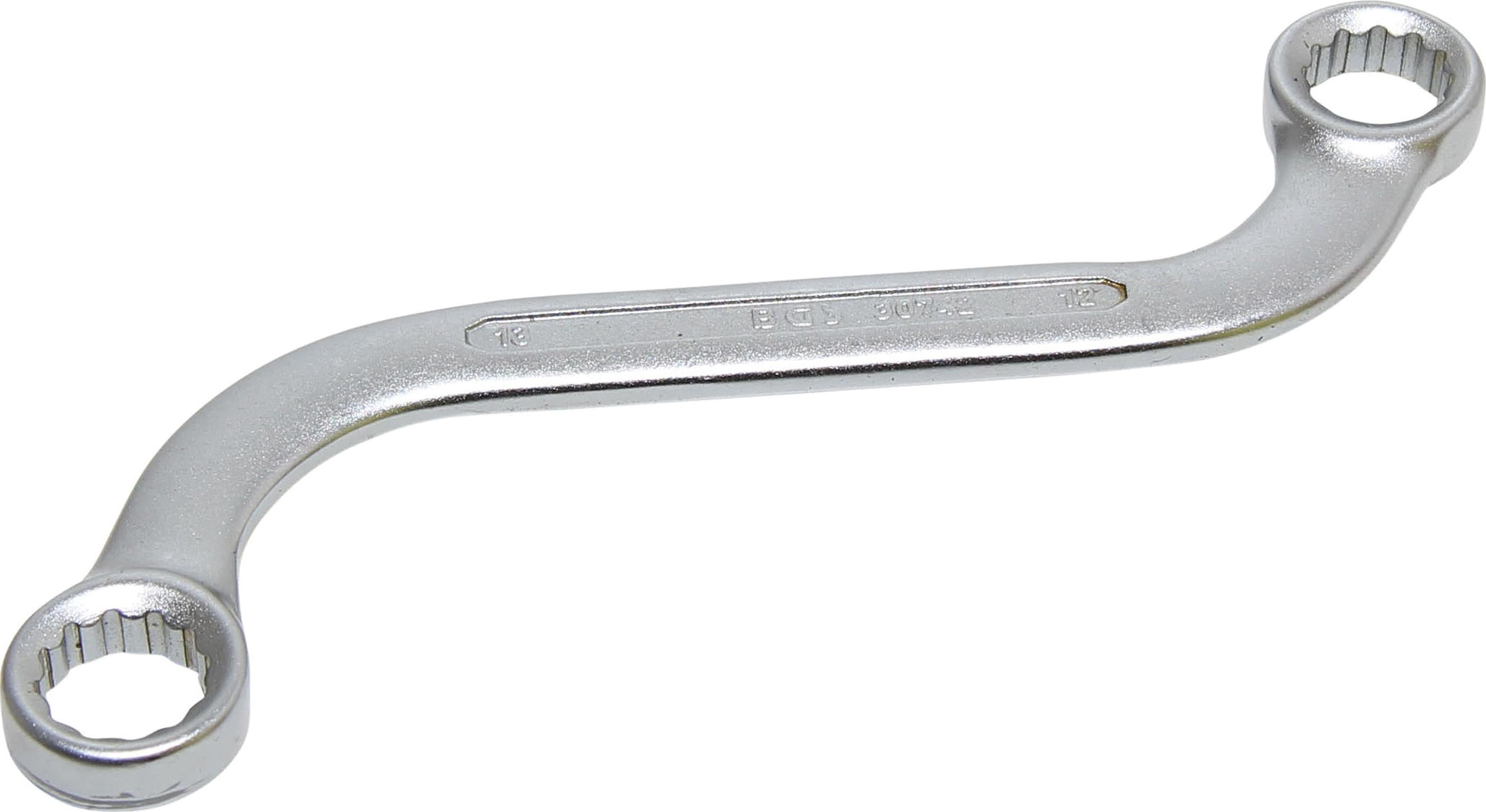 BGS Klucz podwójny pierścieniowy dwunastokątny o kształcie S SW 12 x 13 mm - 30742