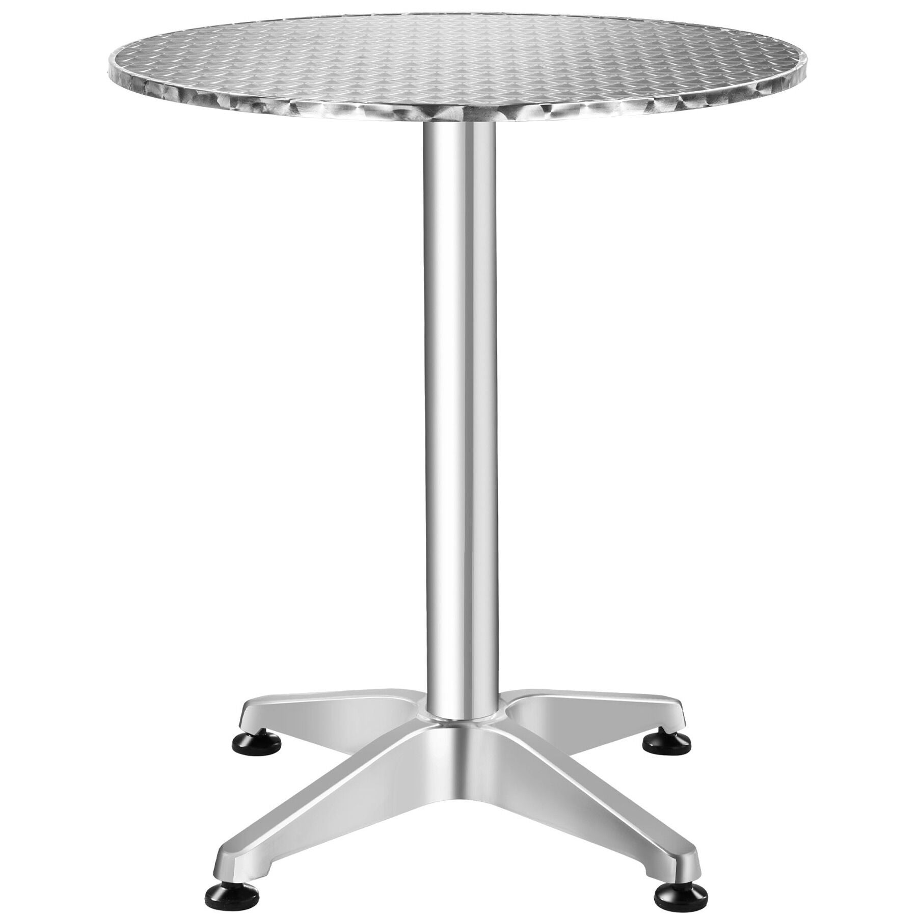 Tavolo Da Bistrot In Alluminio Pressofuso Diametro 80 Cm, Con Foro Per Ombrellone, Per Patio E Giardino