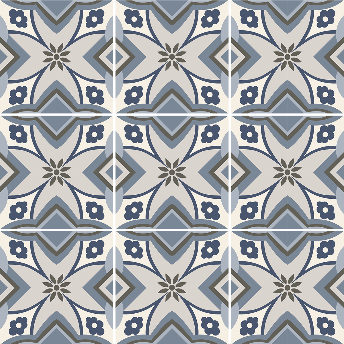 9 adesivi piastrelle azulejos Framboisia - Sticker adesivo - adesivi murali - 9stickers10x10cm - 2