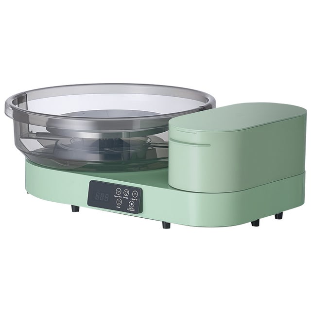 Tour potier electrique SucceBuy avec plateau tournant de 28 cm et 36 cm, roue poterie avec pedale, pour debutants et loisirs creatifs en argile, verte