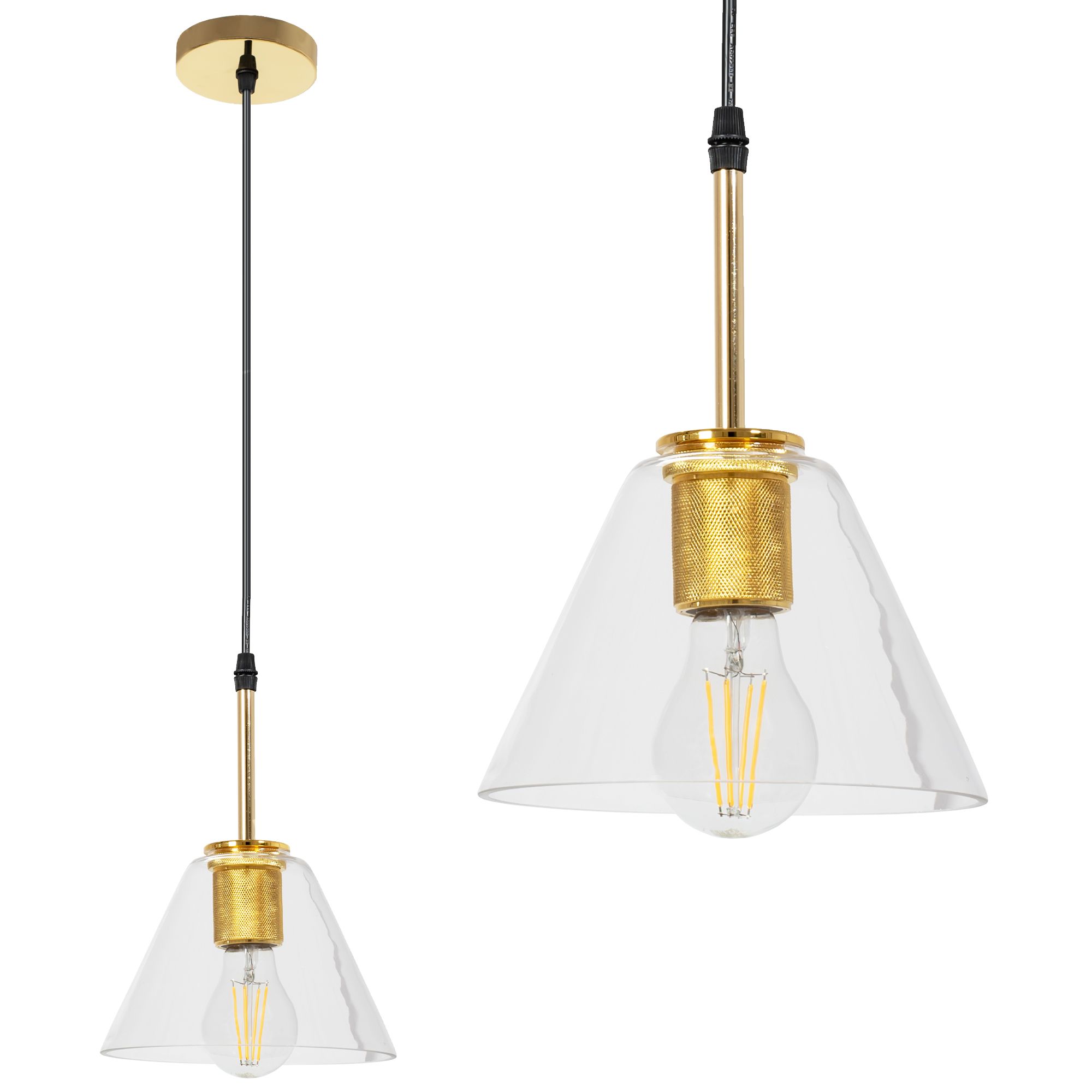 Lampa Sufitowa Wisząca Toolight App1179-1Cp Złoty