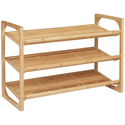 Carrello A 3 Ripiani In Bambù Five - Credenza Media, Dimensioni 45.3x22x80 Cm, Per Piccoli Spazi