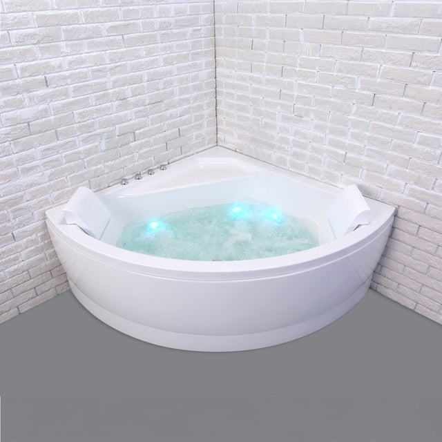 Baignoire balnéo d'angle 140x140 cm AQUA DROITE IPOWER
