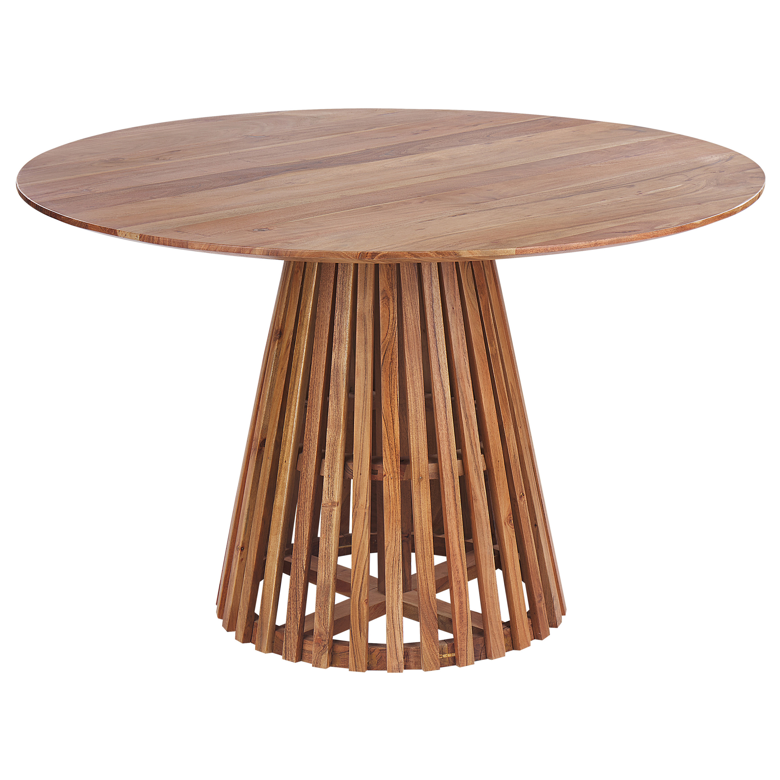 Beliani Mesa De Comedor Mesilla 120 Cm 120 Cm Madera De Acacia Marrón , Leroy Merlin