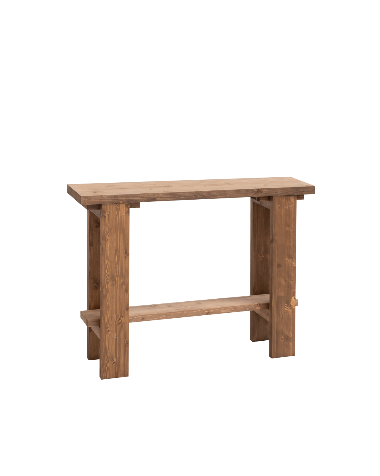 DECOWOOD - Consola de madera maciza en tono roble oscuro de 120x84cm ...