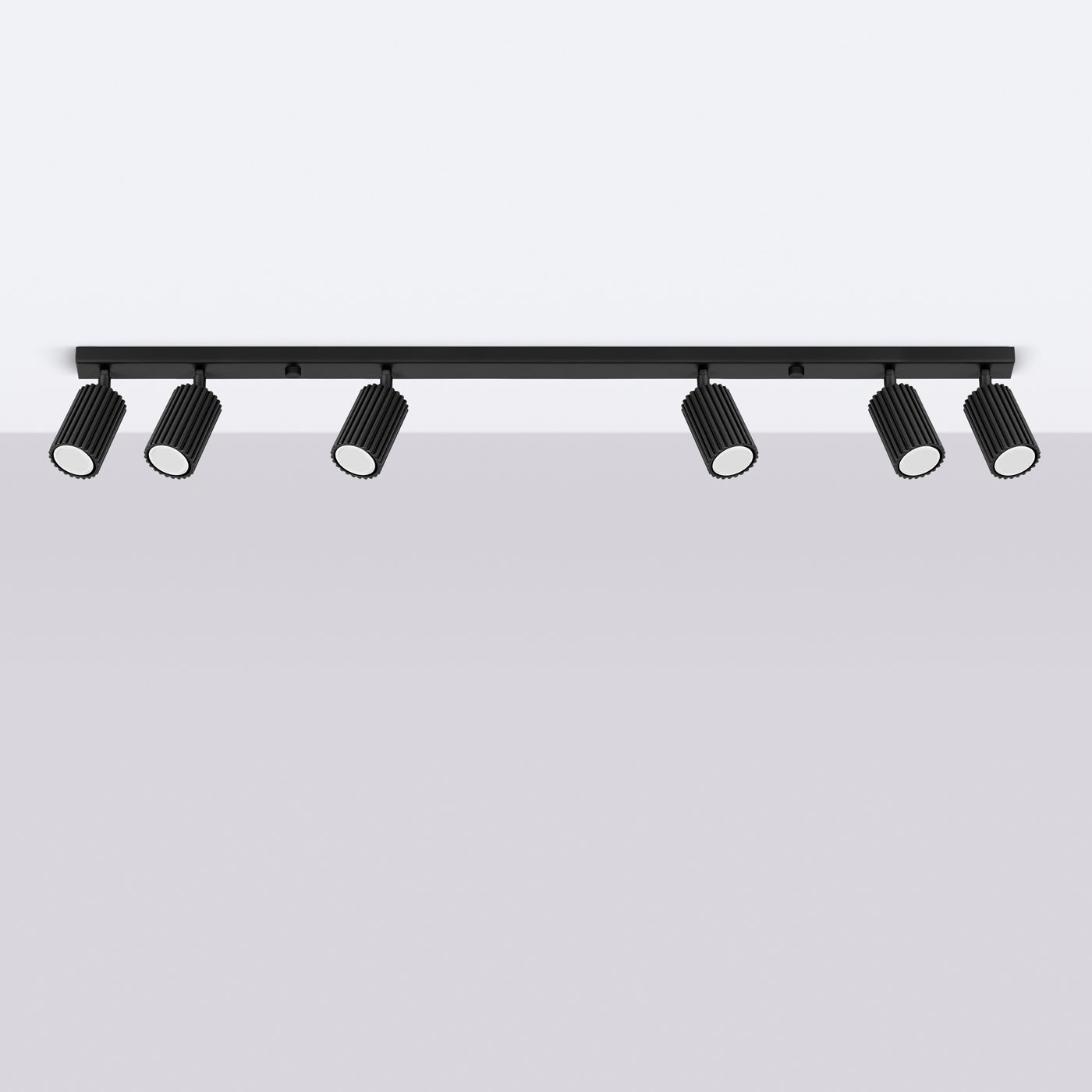 Plafon GLOOW 6L czarny LED 4000K - 117x6.5x16.5cm Sollux