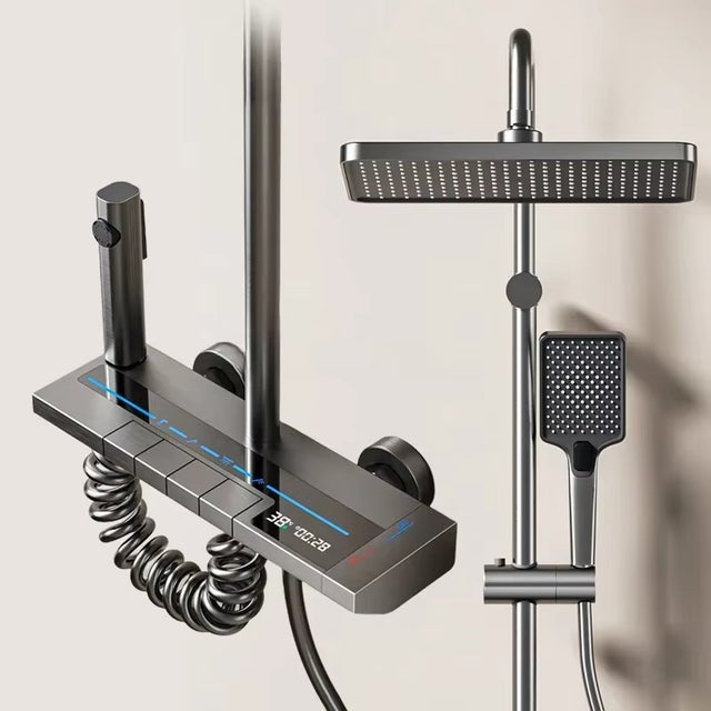Ensemble De Douche Thermostatique, 4 Fonctions Colonne De Douche Avec Ensemble De Douche Thermostatique, 4 Fonctions Colonne De Douche Avec