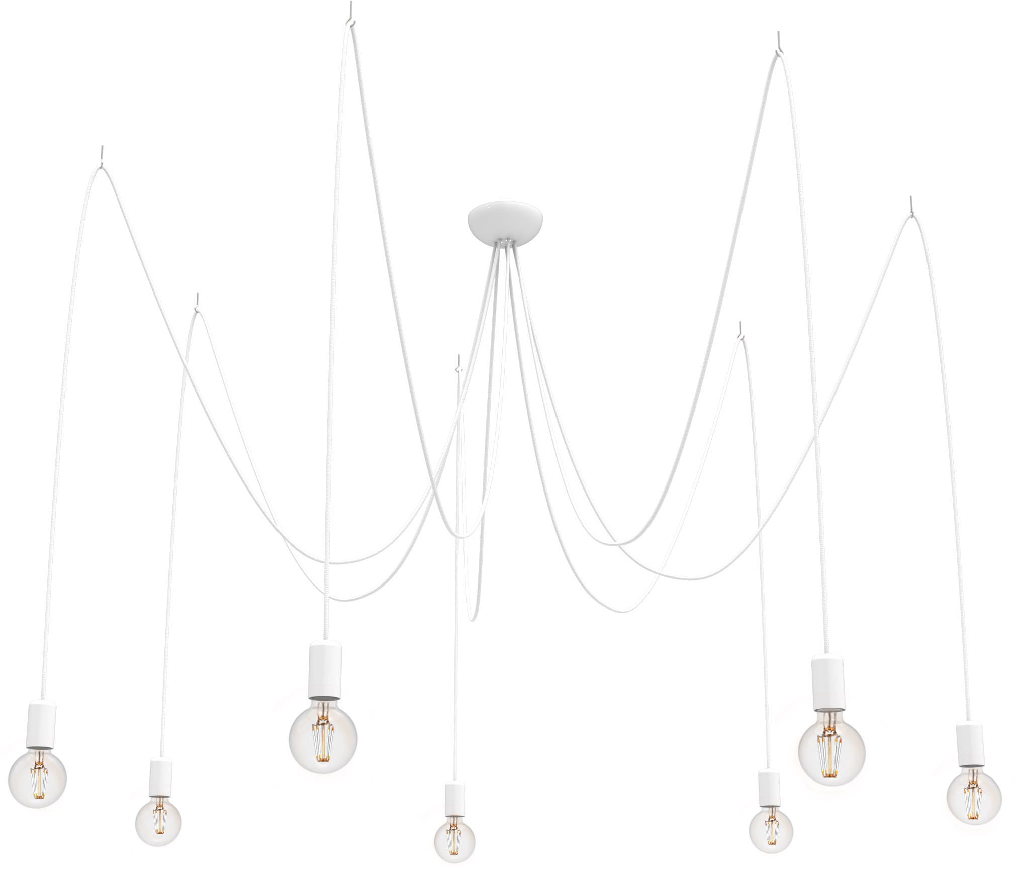 Lampa wisząca Spider biała 7xE27x60W wym: 300 x 300 x 300 cm tworzywo sztuczne Nowodvorski Lighting