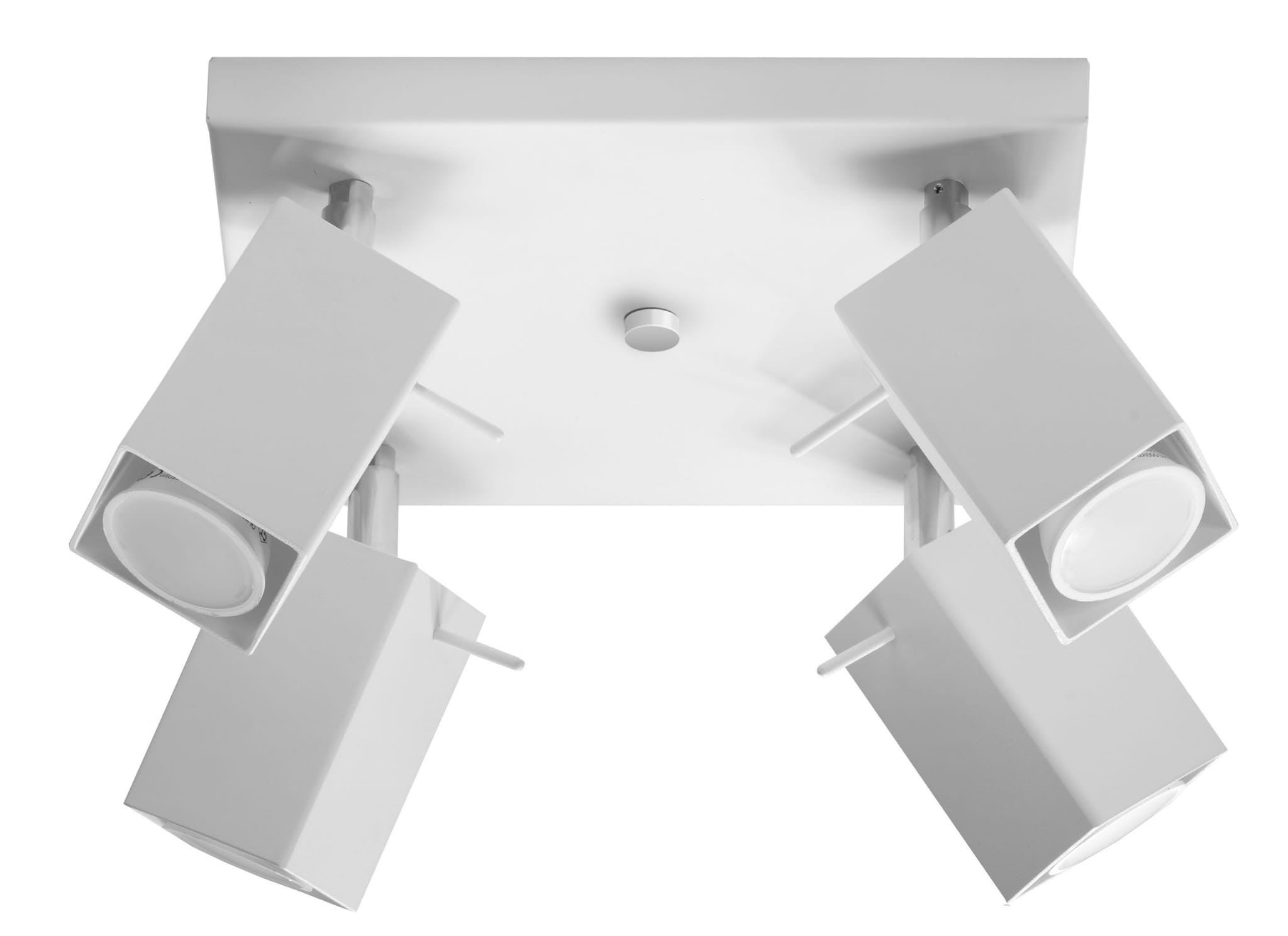 Lampa sufitowa wisząca Merida biała chromowana 4xGU10x40W wym: 25 x 25 cm metal Sollux Lighting